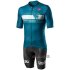 Abbigliamento Giro d'Italia 2020 Manica Corta e Pantaloncino Con Bretelle Celeste
