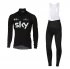 Abbigliamento Sky 2017 Manica Lunga e Pantaloncino Con Bretelle scuro nero