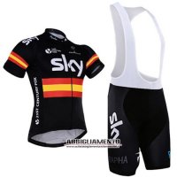 Abbigliamento Sky 2016 Manica Corta E Pantaloncino Con Bretelle Nero E Giallo