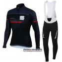 Abbigliamento Sportful 2016 Manica Lunga E Calzamaglia Con Bretelle Blu E Nero