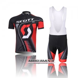 Abbigliamento Scott 2012 Manica Corta E Pantaloncino Con Bretelle Nero E Rosso