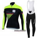 Abbigliamento Sportful 2016 Manica Lunga E Calzamaglia Con Bretelle Verde E Nero