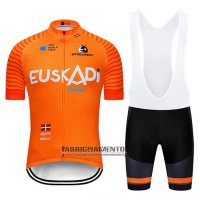 Abbigliamento Euskadi 2019 Manica Corta e Pantaloncino Con Bretelle Arancione
