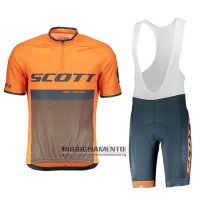 Abbigliamento Scott Rc 2018 Manica Corta e Pantaloncino Con Bretelle Nero Arancione