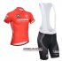 Abbigliamento Giro d'Italia 2014 Manica Corta E Pantaloncino Con Bretelle Rosso