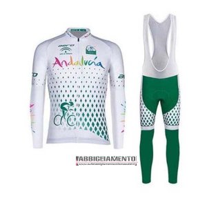 Abbigliamento Andalucia 2020 Manica Lunga e Calzamaglia Con Bretelle Bianco Verde