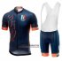Abbigliamento Castelli Maratona Dles Dolomites-Enel 2018 Manica Corta e Pantaloncino Con Bretelle Blu Arancione