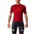 Abbigliamento Giro d'Italia Manica Corta e Pantaloncino Con Bretelle 2021 Rosso