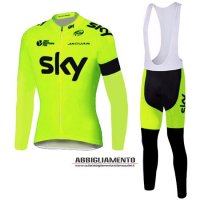 Abbigliamento Sky 2016 Manica Lunga E Calzamaglia Con Bretelle Giallo E Nero