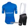 Abbigliamento Giro d'Italia 2016 Manica Corta E Pantaloncino Con Bretelle Blu