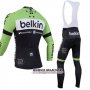 Abbigliamento Belkin 2014 Manica Lunga E Calza Abbigliamento Con Bretelle Verde E Nero