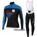 Abbigliamento Sportful 2016 Manica Lunga E Calzamaglia Con Bretelle Nero E Blu