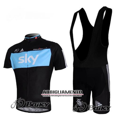 Abbigliamento Sky 2012 Manica Corta E Pantaloncino Con Bretelle Nero E Blu - Clicca l'immagine per chiudere